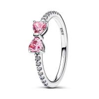Juego De Joyas Finales Para Mujer Con Zirconia Rosa Y Nudo Original De Plata 925 Incluye Anillo Collar Brazaletes Y Aretes Regalo De Moda - details 3