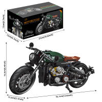Conjunto De Bloques De Construcción De Motocicleta Clásica 1:8 Para Niños Y Adultos Juguete Técnico De Ciudad Racer 600+ Piezas Regalo Ideal - details 5