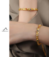 Senior SENTIDO DE LA Luz de lujo personalizado de Maple de Titanium con diamantes de Maple de Titanium Chapado en oro pulsera de joyería femenina - details 4