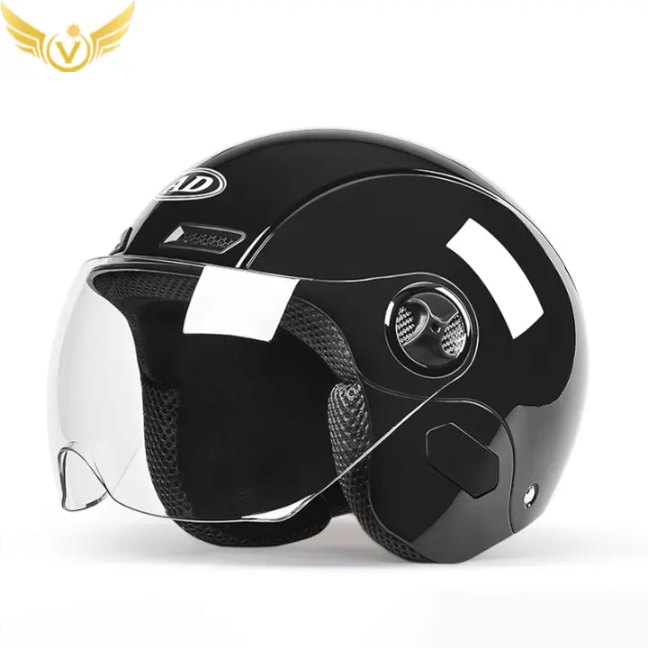 Casco De Motocicleta Eléctrico Para Mujer Con Visera Color Rosa Seguridad Verano Para Vespa Bicicleta Y Moped Casco Abierto - 1