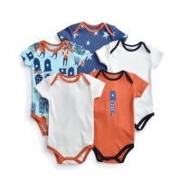 Nueva ropa de verano para bebés y niños pequeños, mono de pedo cruzado triangular de colores mixtos, ropa para gatear para bebés, conjunto de cinco piezas - details 25