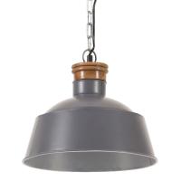 vidaXL Lámpara Colgante Industrial 32 cm E27 Techo Pendiente Iluminación Color Gris,  Negro, y mas - details 0