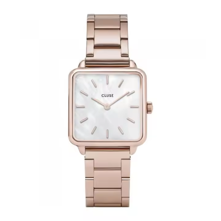 RELOJ MUJER LA TÉTRAGONE THREE LINK ROSE GOLD/WHITE PEARL CLUSE - CL60027S - 1