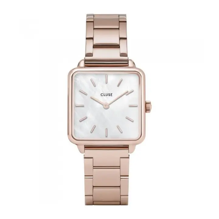 RELOJ MUJER LA TÉTRAGONE THREE LINK ROSE GOLD/WHITE PEARL CLUSE - CL60027S - 1