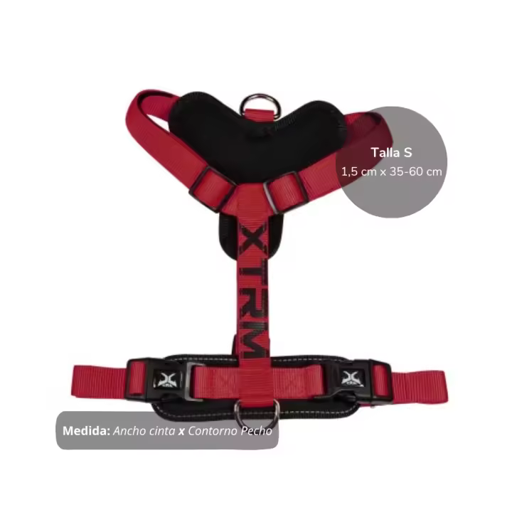 NAYECO - Arnés X-TRM Cronos Neón Flash para Perro (Rojo Granate) - 1