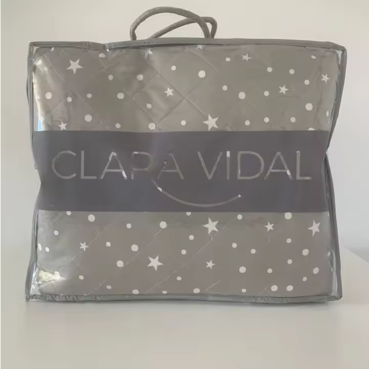 HIPERMANTA. Colcha Bouti + cuadrante decorativo modelo TURNAY GRIS para CAMA de 90cm (180X270cm). Para PRIMAVERA - VERANO. Diseño INFANTIL/JUVENIL. - 1