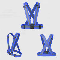Chaleco De Seguridad Elástico Ajustable Para Correr Y Ciclar Con Cinturones Reflejos Nocturnos Para Adultos Y Niños Ropa Deportiva Con Bandas Adelantadas Unisex Material De Poliéster - details 4