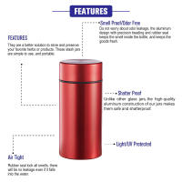 Juego De Almacenamiento Airtight Para Hierbas Y Tabaco Portátil De Metal Resistente Al Agua Y Olores Caja De Almacenamiento Para Fumadores Accesorios De Fumar - details 5