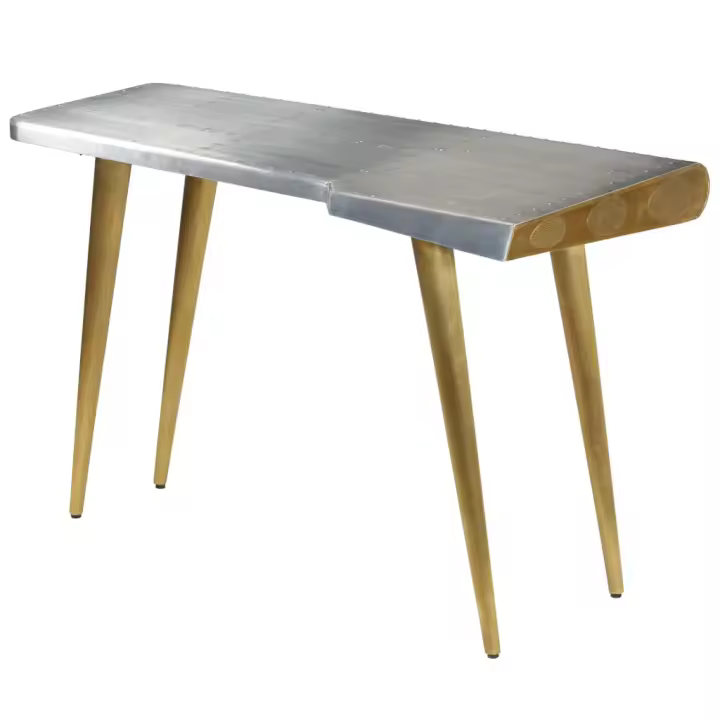 vidaXL Escritorio vintage de estilo aviador 120x60x76 cm - 1