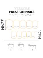 24PCS Set De Uñas Postizas Con Parches Gradiente Amor Manzana Bow See Photochromic Stereo Wear Resina Unisex Para Fiestas Y Uso Diario - details 4