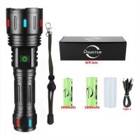 Linterna Táctica LED Recargable De Potencia Máxima 1000000LM Con Lente Zoom Ajustable 800W Luz De 3000m Para Caza Pesca Y Emergencias - details 0