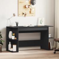 vidaXL Escritorio madera de ingeniería 140x50x75 cm en color Roble ahumado/Roble Sonoma/Marrón roble y más | estructura resistente ideal para salón dormitorio o estudio - details 3