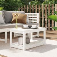 vidaXL Mesa de jardín madera maciza de 82,5x50,5x45 cm en color Pino gris/Pino natural/Pino negro y más | estructura resistente ideal para salón dormitorio o estudio - details 4