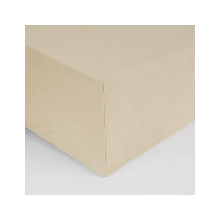 Sábana bajera de 180 Hilos, Color Beige, 100% Algodón Percal, Don Algodón - 1