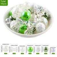 35Pcs/Bag De Cuentas De Acrílico Para La Creación De Joyas DIY Cuentas Sueltas Para Llaveros Pulseras Y Collares Hechas a Mano Accesorios De Manualidades - details 7