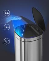 Cubo de Basura Automático de 50L con Sensor de Movimiento - Eliminación de Olores con Ozono, Indicador Luminoso Multicolor, Tapa de Acero Inoxidable - details 17