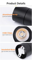 Lámpara De Pared LED 110V 220V 7W 10W 15W Iluminación Interior Para Decoración De Hogar Baño Cocina Fuente De Luz LED Spotlight En Aluminio - details 12