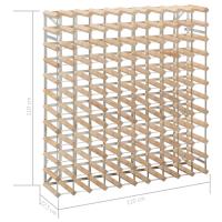 vidaXL Botellero para 120 botellas de madera maciza de pino - details 4