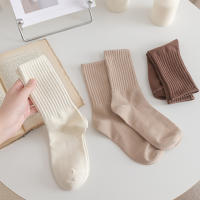 5 Pares De Calcetines Casuales Para Mujer En Color Sólido Transpirables Cómodos De Alta Calidad Deportivos Calcetines Femeninos - details 1