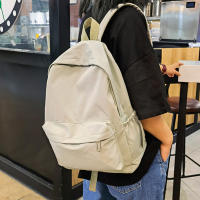 Bolso De Hombro Preppy En Color Sólido Bolsa Escolar De Nylon Bolsa De Deporte Y Viaje Para Mujeres Chicas Y Adolescentes Blanco - details 2