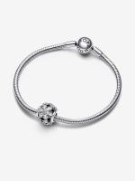Pandora - Charm Redondo de Racimo de herbario brillantemente-Plata de Lei - details 0