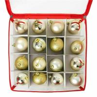 Caja De Almacenamiento Para Esferas De Navidad 64 Compartimentos Organizador De Decoraciones De Árbol De Navidad Divisores De Juguetes Material De Seda PP - details 7