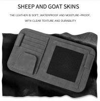 Nueva Organizador De Gafas De Sol Para Coche En Cuero Sintético Multifuncional Almacenamiento De Visera Pochette Porta Tarjetas - details 1