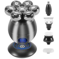 Kit De Aseo Para Hombres Cepillo Eléctrico Recargable Trimmer De Barba Y Cabello Mostrador LCD Cincel De Acero Inoxidable - details 7