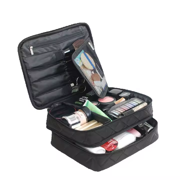 Bolsa de Cosméticos de Doble Capa para Mujer - 1