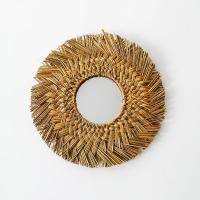 Espejo Decorativo Bohemio Hecho Hand para Sala de estar y dormitorio de Apartamento (40 cm; Dark Gold) - details 3