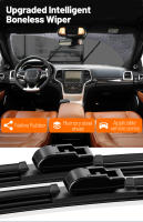 2pcs LimpiaParabrisas Delantero Para Kia Stonic 2016-2023 Plegables En Rama De Búho De Goma Natural Accesorios De Ventana - details 5
