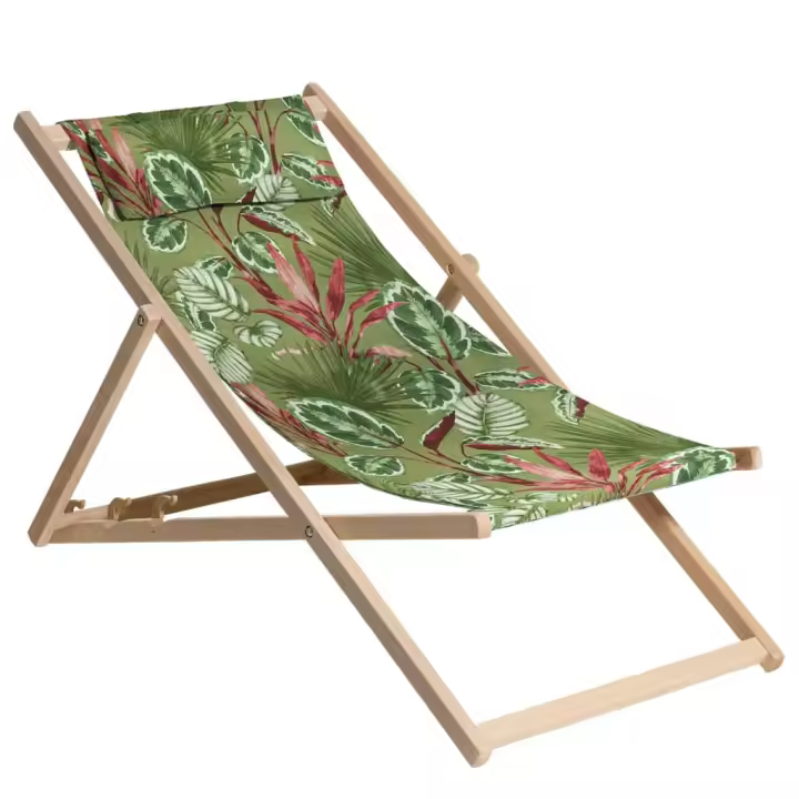 Madison Silla de playa Cala madera 55x90x87 cm Color Verde,  Gris,  Amarillo y mas - 1