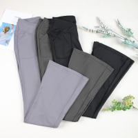 CHRLEISURE Leggings De Piso Completo Con Bolsillos Y Punta Abierta Para Mujer Pantalones De Yoga Elásticos Con Efecto Levantador De Glúteos - details 2