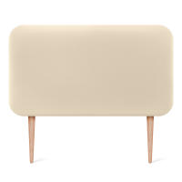 DHOME Cabecero Tapizado Liso Redondeado Polipiel con Patas para Pared Acústicos Cabeceros Absorbentes Cabezal Cama Dormitorio - details 1