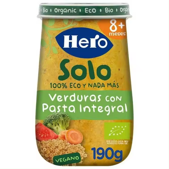 Hero Baby Solo Verduras Pasta Integral 190G - 1