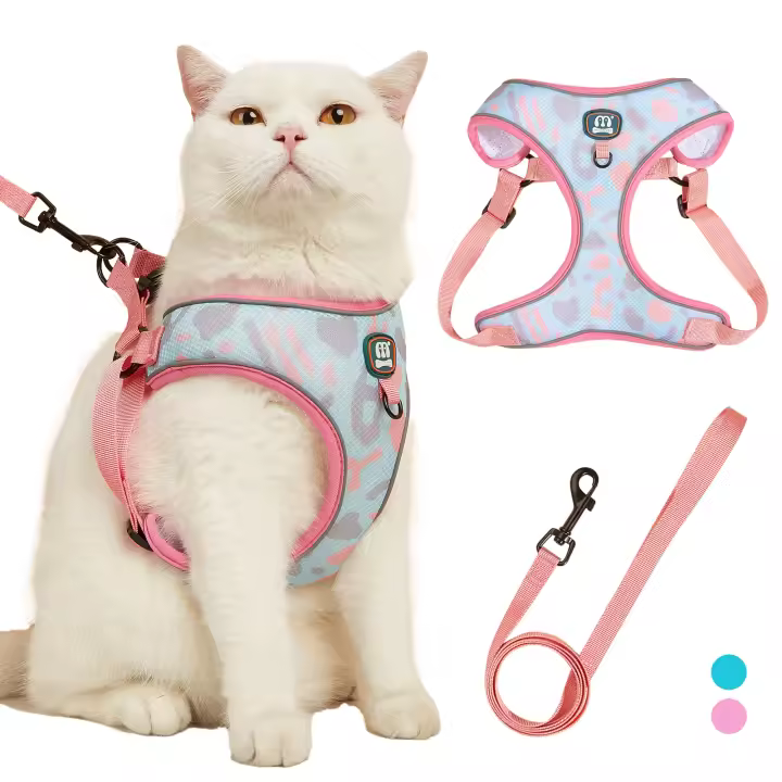 Nueva Llegada De Correa Y Amigo De Mascota Ajustable Con Diseño Moda En Malla Suave Para Gatos Y Perros Conjunto De Correa Y Amigo De Mascota - 1