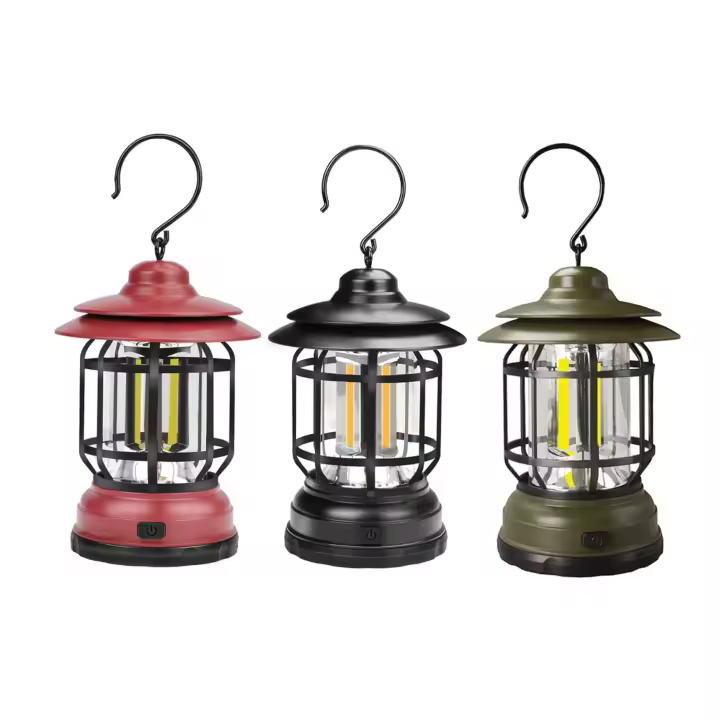 Farol de Camping Eléctrico Euroxanty | Lámpara COB-LED Portátil | Luz de Camping a Pilas - 1