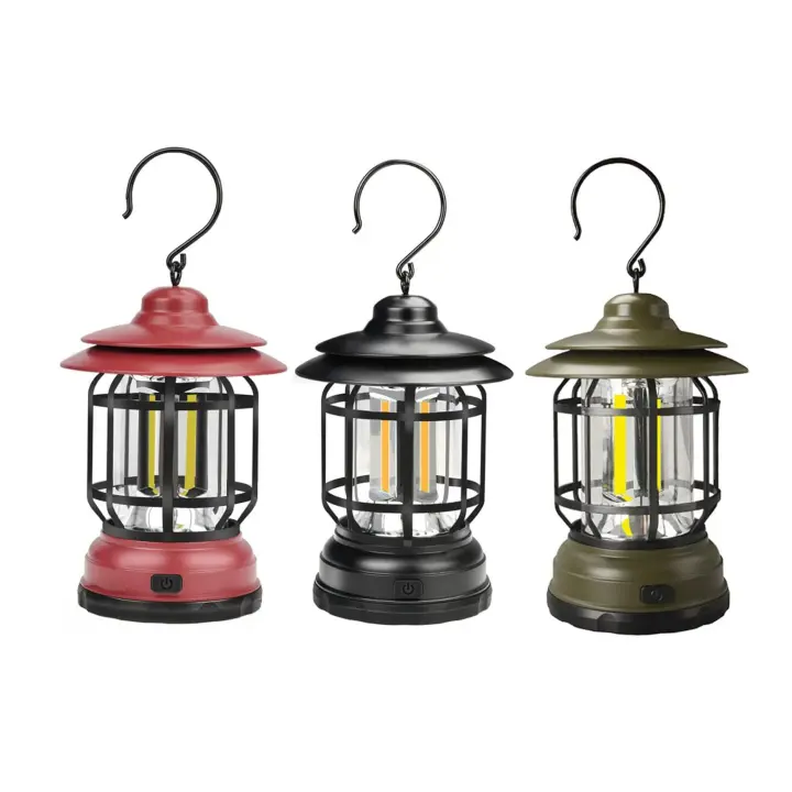 Farol de Camping Eléctrico Euroxanty | Lámpara COB-LED Portátil | Luz de Camping a Pilas - 1