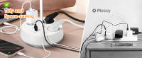 Aigostar Lámpara de Mesa E27 con Enchufe y Toma de Corriente, Salida USB y Tipo C, Lámpara de Mesita de Noche con Pantalla de Tela, Lámpara de Noche para Dormitorio Salón Oficina (Blanca) - details 6