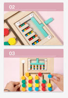 Juego Educativo De Madera Montessori Para Niños Puzzle De Colores Y Alineación Sensory Juguetes Educativos Regalos Para Bebés - details 10