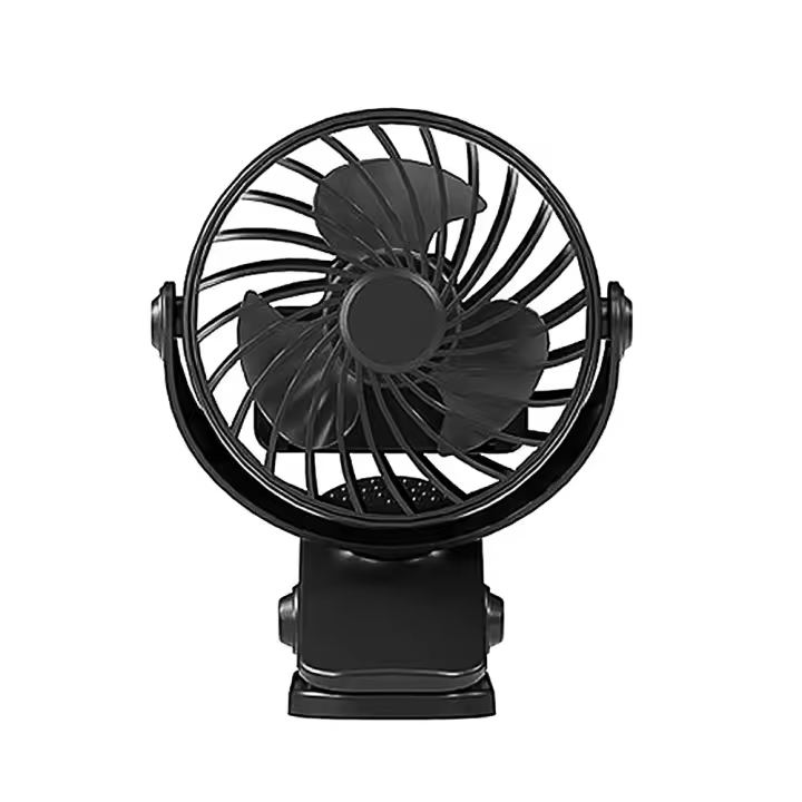 Ventilador Recargable Con Luz De Noche Y Clip Giratorio De 720° Portátil Para Oficina Dormitorio Exterior Pequeño Ventilador - 1