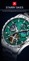 Reloj Mecánico Automático Para Hombre OLEVS Luminoso Resistente Al Agua Con Fase Lunar Y Múltiples Funciones Acero Inoxidable Sin Numeración - details 13