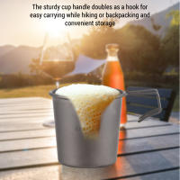 Lixada Taza De Camping De Titanio 220ml Ligera Para Senderismo Y BBQ Deporte Al Aire Libre Con Juego De Utensilios De Cocina - details 3