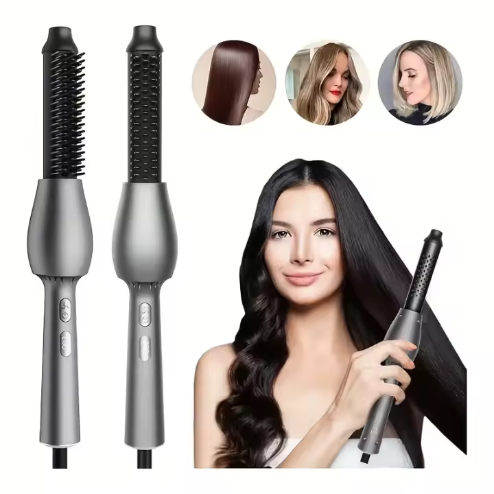 Peine de aire caliente multifuncional para cabello liso y rizado, uso doméstico - 1