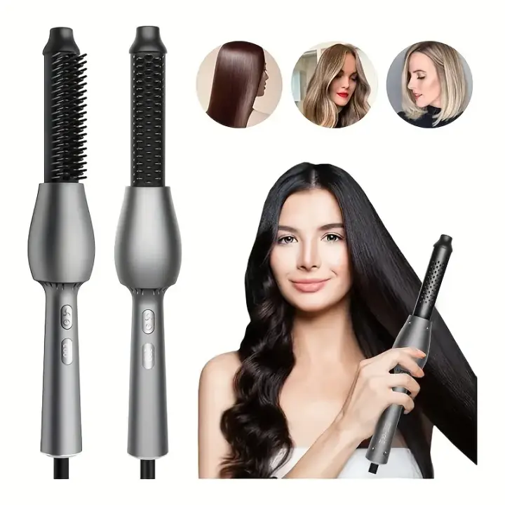 Peine de aire caliente multifuncional para cabello liso y rizado, uso doméstico - 1