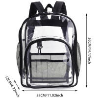 Mochila Transparente Unisex Moda Simple Gran Capacidad Portátil Multifuncional Impermeable Para Hombres Y Mujeres - details 0