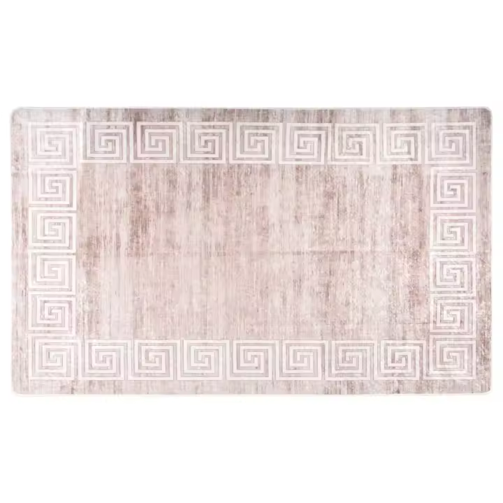 vidaXL Alfombra lavable antideslizante 120x180 cm Color Gris y dorado,  Beige y dorado,  Beige y negro y mas Alfombras de área  Alfombra de Piso para Sala de Estar Dormitorio Habitación Salón - 1
