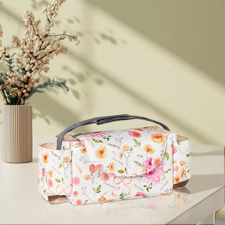 Bolsa De Pecho Para Mamá Bolso De Diaper Con Porta Botella Y Capacidad Grande Accesorios Para Carrito De Bebé Bolsa De Viaje Al Aire Libre - 1