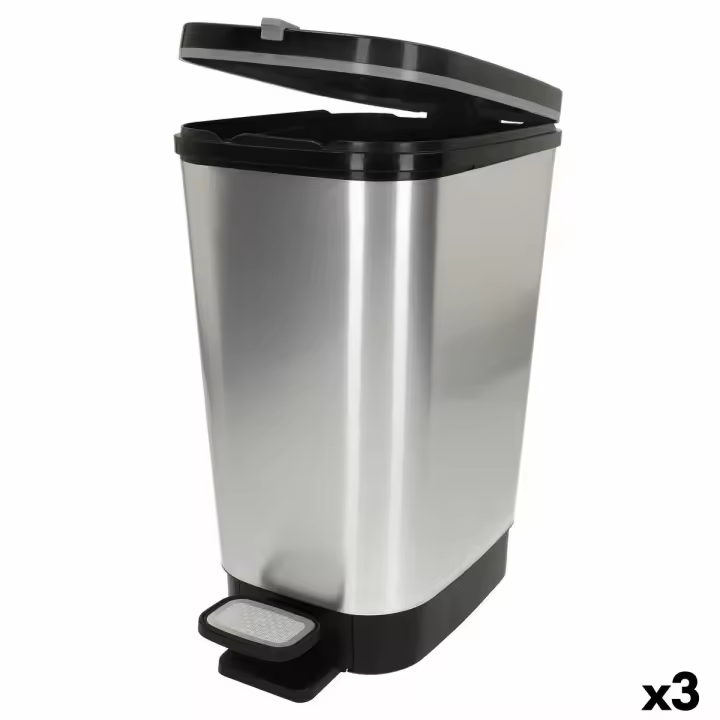 Cubo de basura Curver Gris Plástico 45 L (3 Unidades) - 1