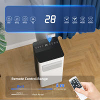HOMCOM Aire Acondicionado Portátil 3 en 1 9000 BTU Enfriador Ventilador Deshumidificador 24,1 L/Día con Control Remoto Pantalla LED Temporizador 24h 2 Velocidades para Habitación 28m² Blanco - details 2
